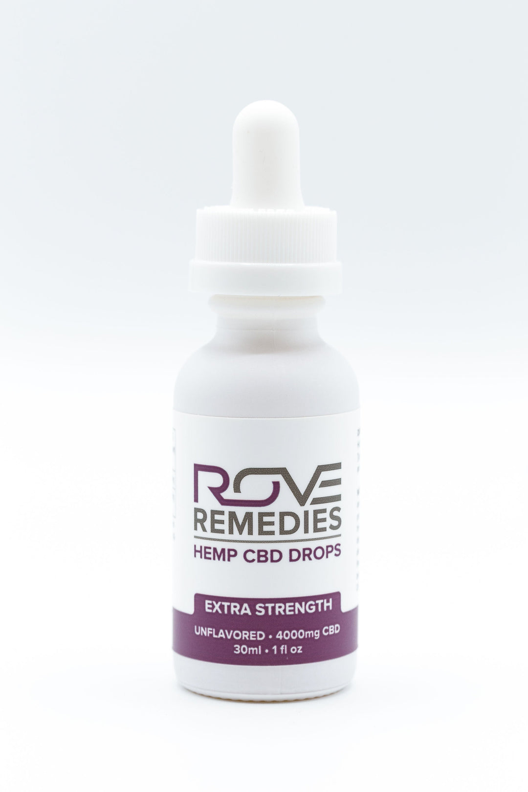 EXTRA STRENGTH CBD DROPS | 4000mg | UNFLAVORED - Rove Remedies - Rove Remedies